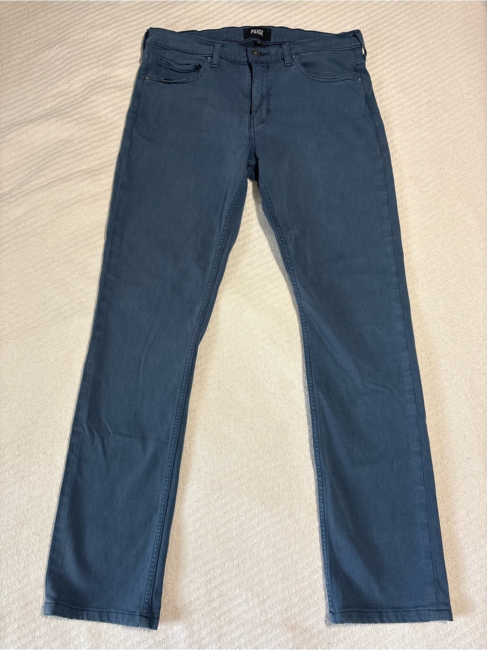 PAIGE Lennox Slate Blue Slim Straight Leg Jeans Men’s 32